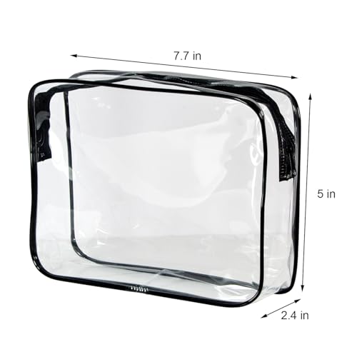 DESKEMAI TSA Approved Clear Toiletry Bag - Quart Size Travel Organizer