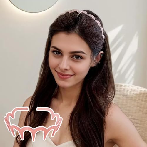 YONOY Zig Zag Shark Tooth Headbands - 6Pcs U Shaped Wavy Hair Bands