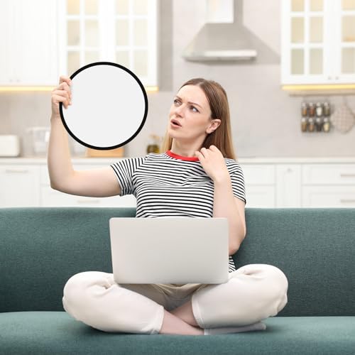 Gejoy Foldable Handheld Fan - 9.8" Cooling Disc with Storage Bag