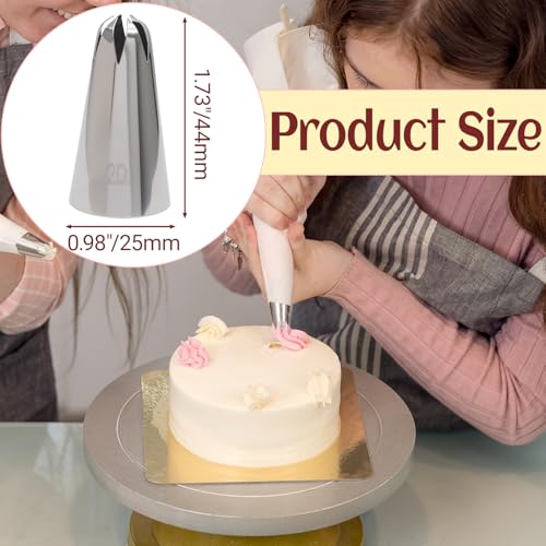 5-Piece Stainless Steel Piping Tips Set for Cake Decorating