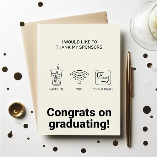 Funny Graduation Card 2026 - Thank You Sponsors | 5x7 inch