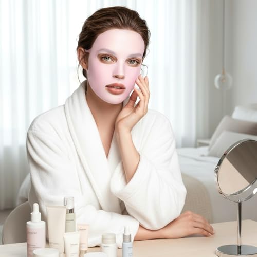 Reusable Silicone Face Mask Cover 2 Pack - Moisture Locking Anti-Wrinkle Holder