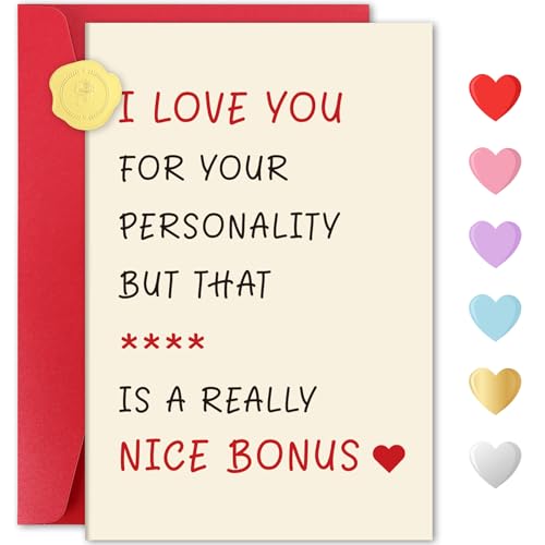 Funny Valentine's Day Card for Him, Husband, Boyfriend - Personality