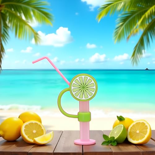 Green Lemon Silicone Straw Cover for Stanley 40 & 30 Oz Tumbler