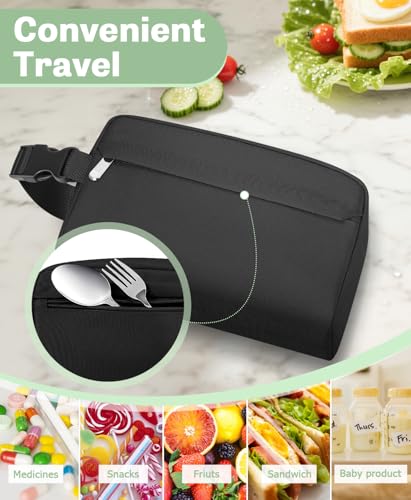 Neverwhy Insulated Small Lunch Bag, 3L Leak-Proof Snack Bag for School & Travel