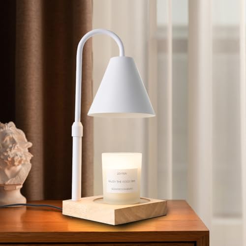 White 10.6-Inch Electric Candle Warmer Lamp with Timer & 4-Level Dimmer