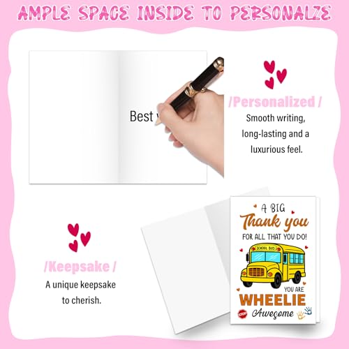 Funny School Bus Driver Thank You Card - 4"x6" Appreciation Gift