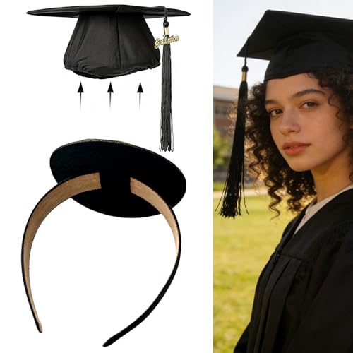 Graduation Cap Headband Insert - Secure Anti-Fall Grad Hat Hair Band