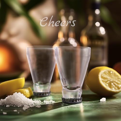 Beer Bottle Shot Glasses Set of 4 - 2oz Premium Glassware