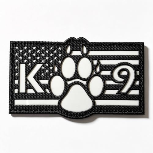 Minason IR Infrared Reflective American Flag K9 Paw Tactical Morale Patch