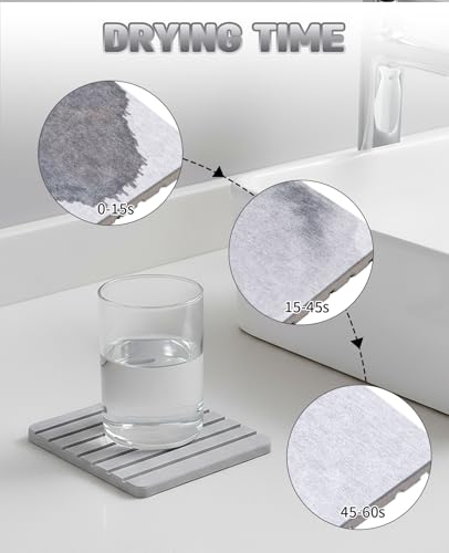 Diatomaceous Earth Coasters - 3PCS Quick-Dry Trays for Kitchen & Bathroom