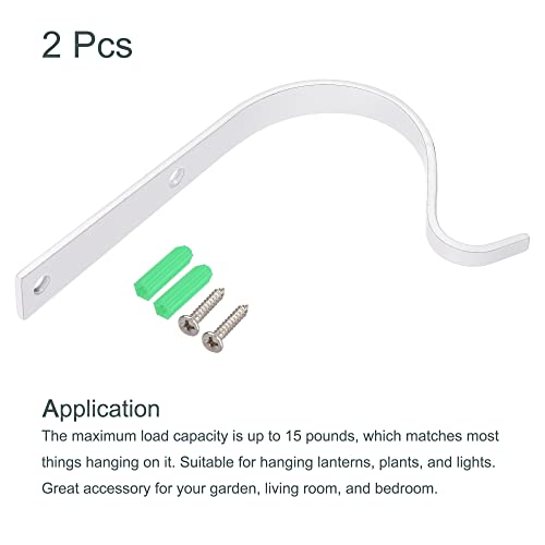 MECCANIXITY 4-Inch Iron Wall Hooks - Heavy Duty Wall Mount Brackets, 2-Pack