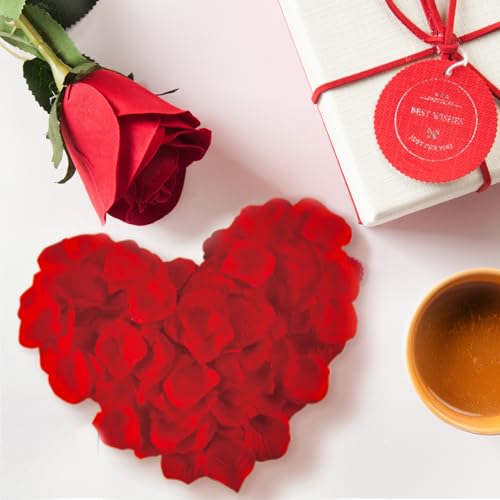 500 PCS Artificial Red Rose Petals for Romantic Wedding and Proposal Decor
