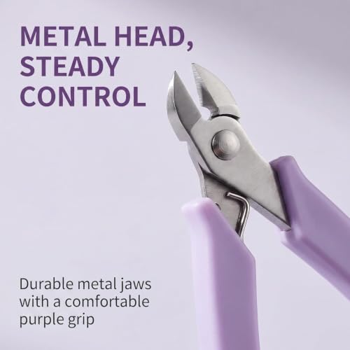 Purple Nail Art Pliers for Rhinestones Wire Cutting and Removal