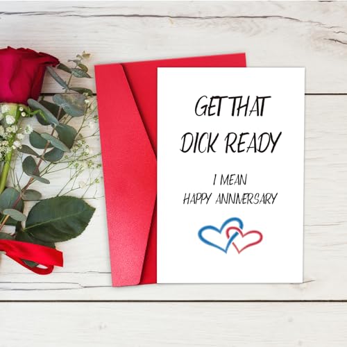 Funny Rude Anniversary Card for Husband - Naughty Greeting Card for Him