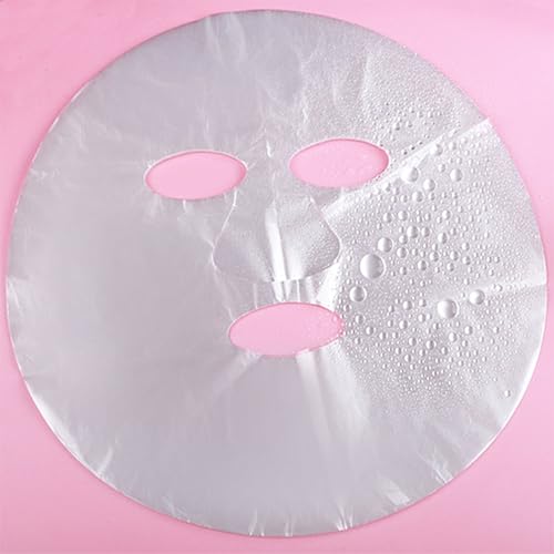 Borsicge 400-Pack Disposable Facial Mask Sheets Clear Plastic DIY Wrap