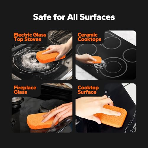 CleanCrown 3-in-1 Cooktop Cleaner Kit, 8.8 Oz - Glass & Ceramic Stove Cleaner
