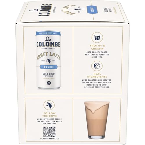 La Colombe Double Draft Latte, Cold-Pressed Espresso, 9 Fl Oz (Pack of 4)