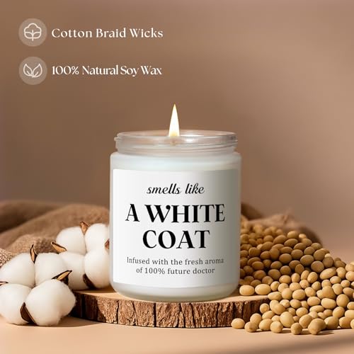 Vanilla Scented White Coat Candle - Future Doctor Gift (7oz)