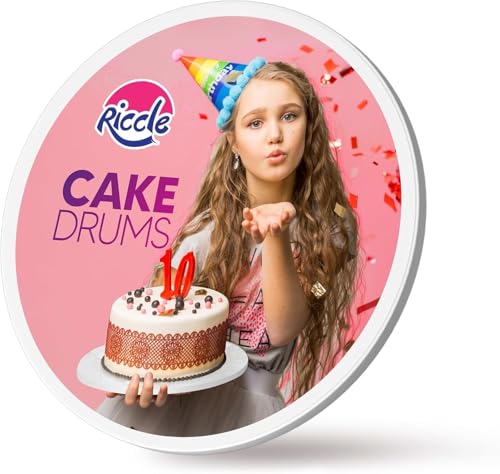 Riccle 14 Inch Round Cake Drum - Single White Sturdy Multi-Layered Support for 14" Cakes