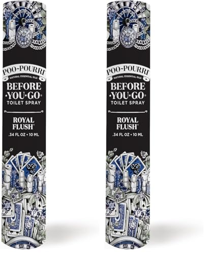 Poo-Pourri Royal Flush Toilet Spray, Travel Size 10mL (Pack of 2)