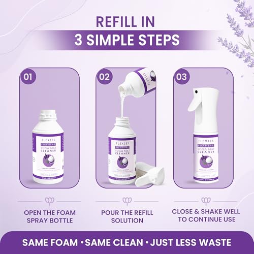 Flexies Lavender Foaming Yoga Mat Cleaner Refill Pack - 6.76 fl oz