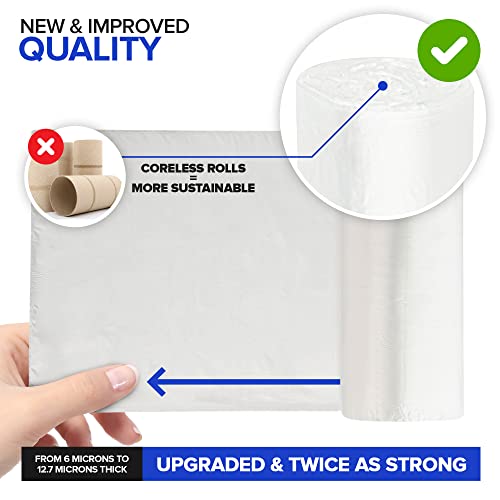 Stock Your Home Clear 2 Gallon Trash Bags - 200 Pack, Leak Proof