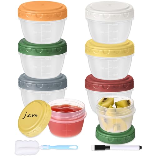 Yomarket 6pcs 2oz Leak-proof Salad Dressing Containers with Lids