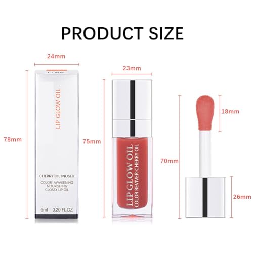 Fovcos Hydrating Lip Glow Oil - Moisturizing Gloss & Plumping Lip Care