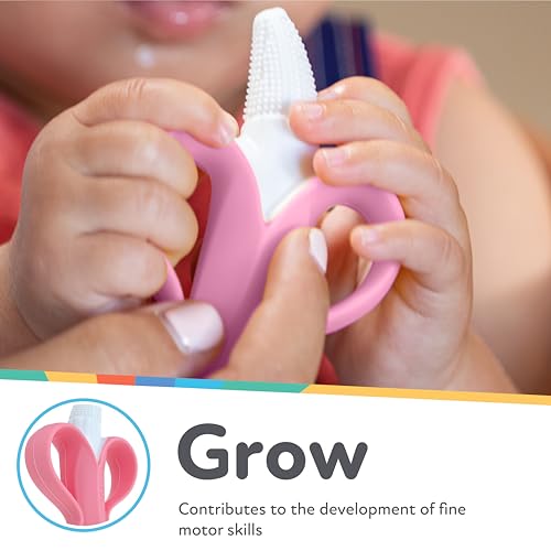 Nuby NanaNubs Banana Massaging Teether and Toothbrush - Pink