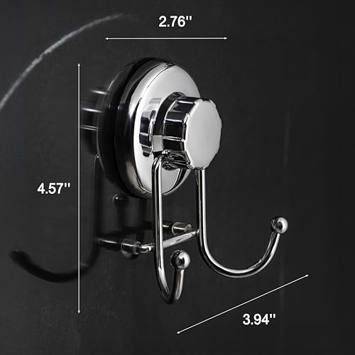 HASKO Powerful Vacuum Suction Cup Hook - Rust-Proof Stainless Steel
