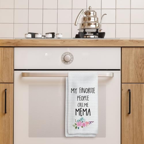 Call Mema Kitchen Hand Towels Gifts for Grandma Christmas Tea Towels 16x24 Inch