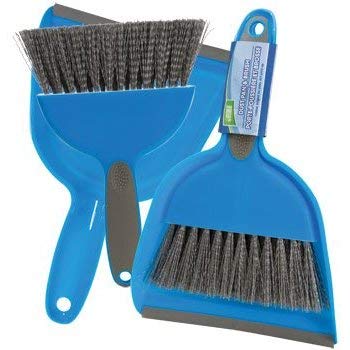 Small Hand Broom and Snap-on Dust Pan Set - 2 Pack