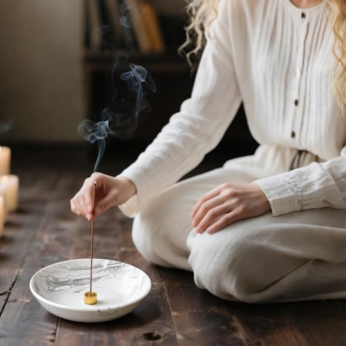 Minimalist Resin Incense Holder with Ash Catcher - 6.2"