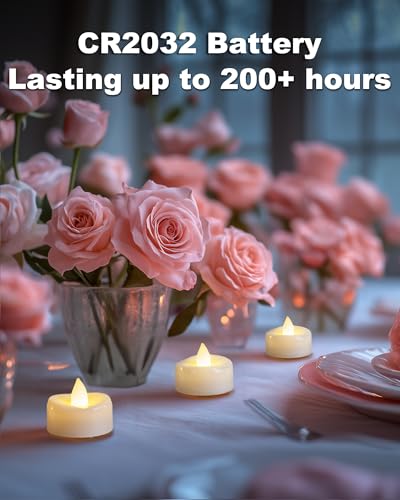 12-Pack Flameless LED Tea Light Candles by 5plots - Battery Operated