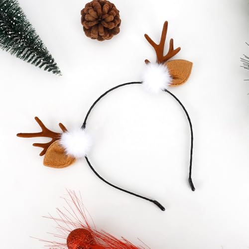 Deer Antlers Christmas Headband Reindeer Horns Costume Hair Accessory