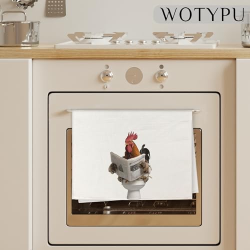 WOTYPU Chicken Hand Towels - 16x24 Inch Decorative Towels for Kitchen & Bathroom