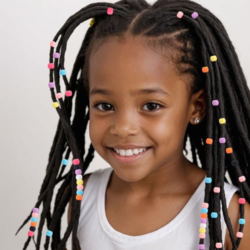COSOOS Silicone Hair Beads for Braids with Quick Beaders and Rubber Bands