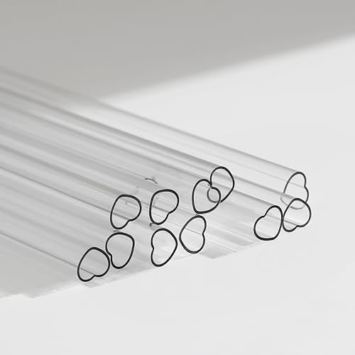 Clear Heart Straws for Stanley Cup - Reusable Plastic Accessories