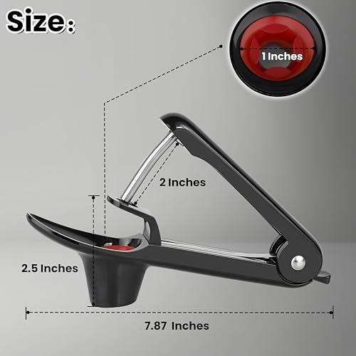 VOVEA Heavy-Duty Stainless Steel Cherry Pitter Tool - Black