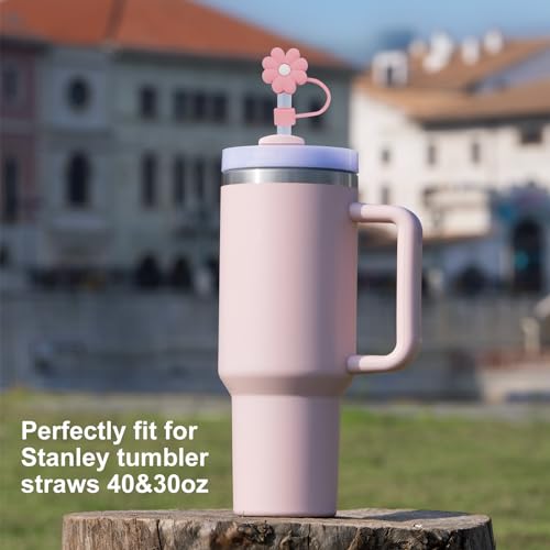 Cute Silicone Straw Covers for Stanley Cup - 4 Pack, Dust-Proof