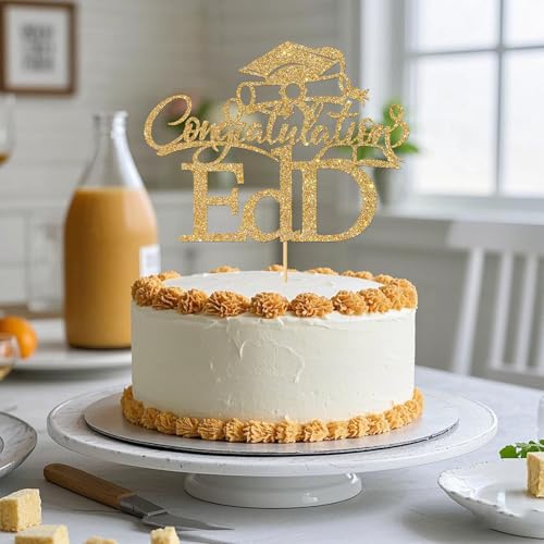 Graduation Cake Topper - EdD Doctor Degree Congrats Grad Decoration