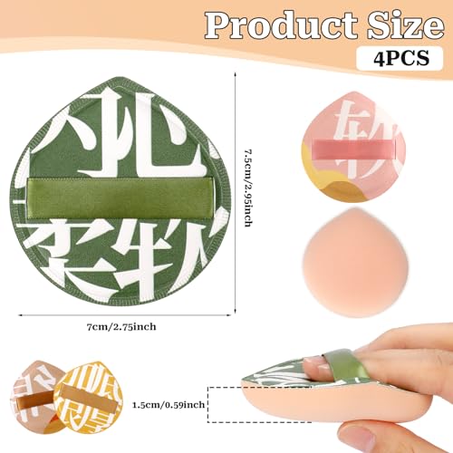 Mozeat Lens 4 PCS Soft Makeup Sponge Teardrop Cosmetic Puff for Foundation