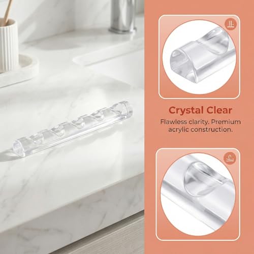 SmallCat 4 Pcs Acrylic Nail Art Brush Holder Stand Multi-Color