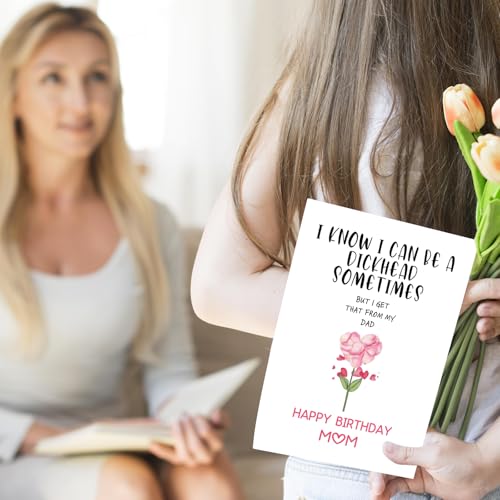 Funny Birthday Card for Mom or Stepmom - Hilarious Gift