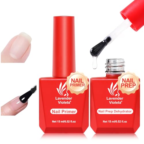 Lavender Violets Nail Prep Dehydrator and Primer Set for Acrylic and Gel