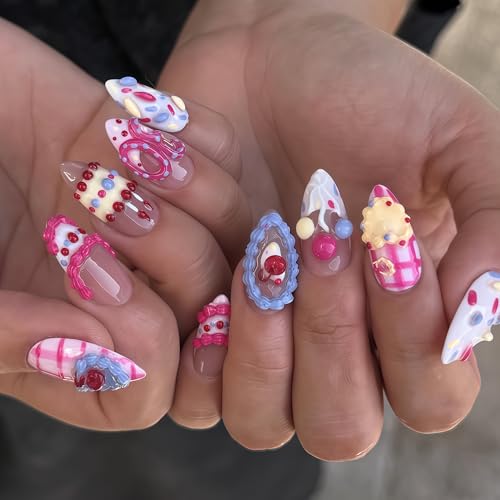 Gehaiwo 3D Cake Piping Nail Art Silicone Mold for Resin and DIY