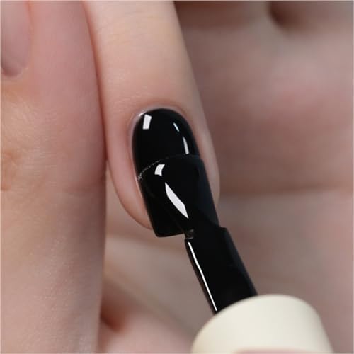 GAOY Jet Black Gel Nail Polish 16ml - Self-Leveling UV Cure