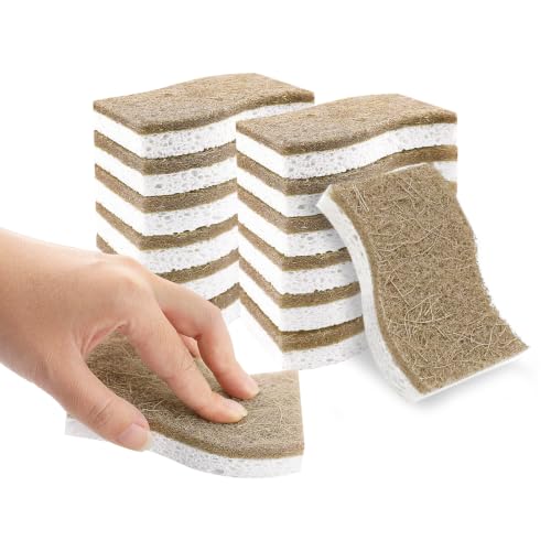 SetSail Biodegradable Kitchen Sponges - 12 Pack Eco-Friendly Dish Cleaners