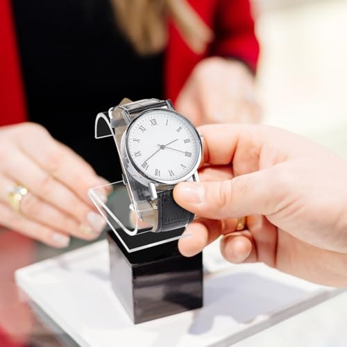 2pcs Clear Acrylic Watch Display Stand for Women - Watch Holder & Organizer